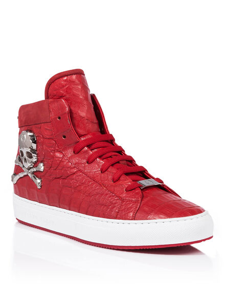 Crocodile Hi-Top Sneakers Skull