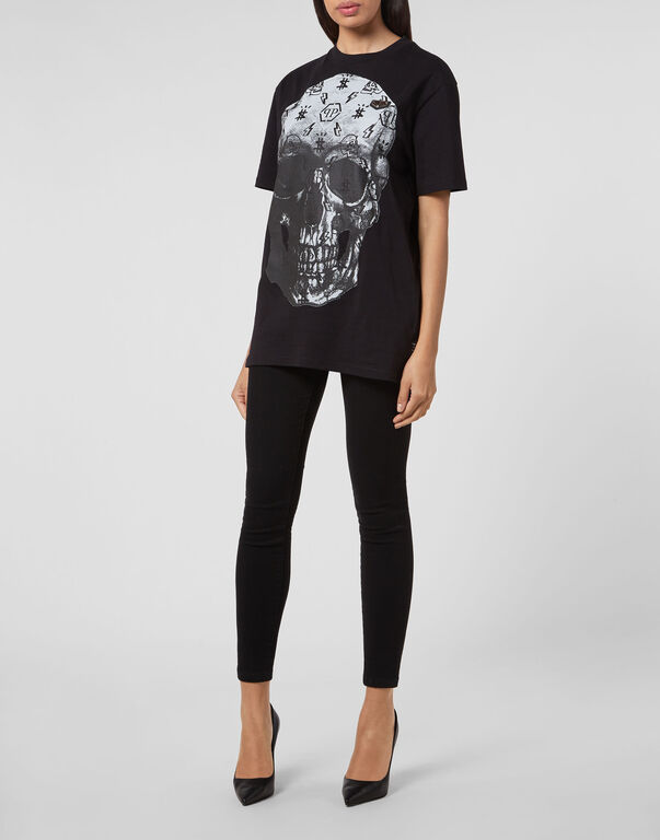 T-shirt Round Neck SS print Skull