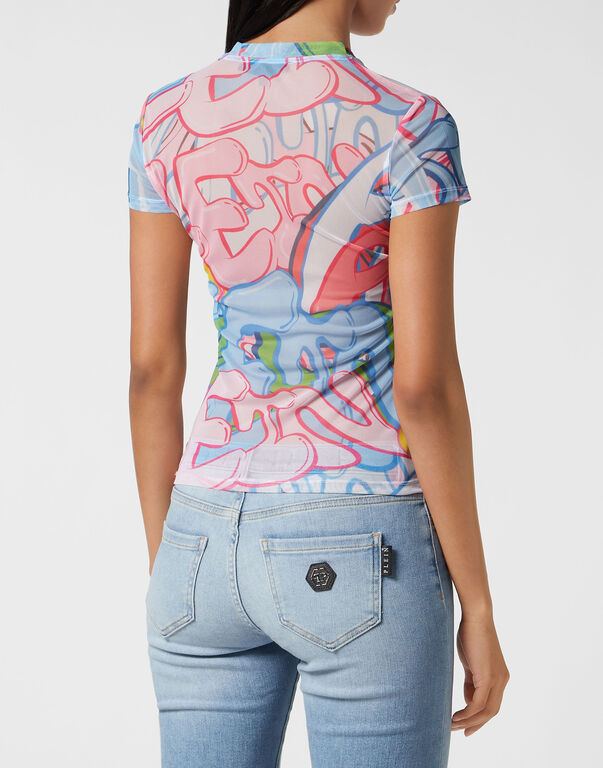 Tulle  T-Shirt Sexy Pure Bombing Graffiti