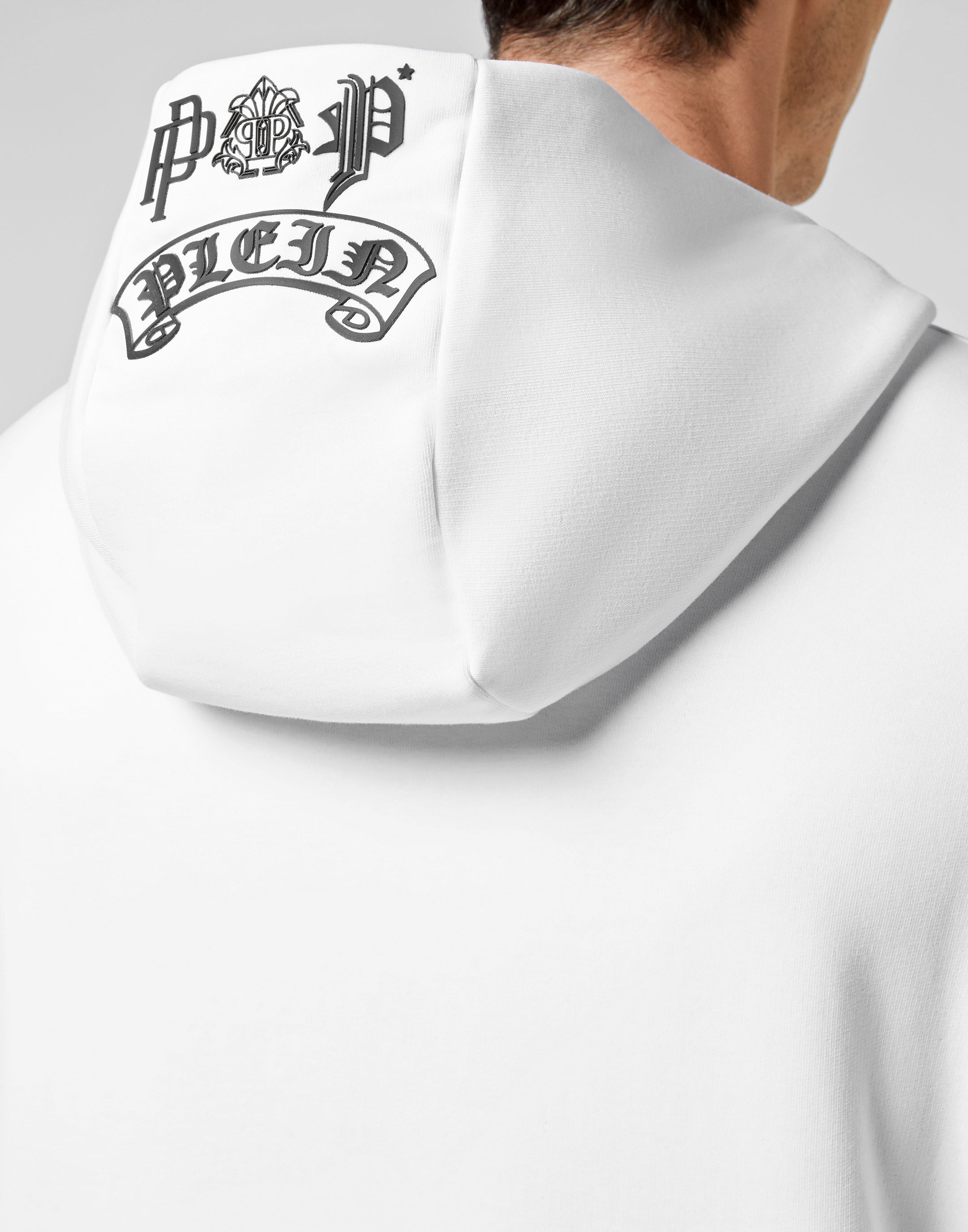 Treat Ürself logo rhinestone sweat Rhinestone Graphic Hoodie with Head Cover,Oversized