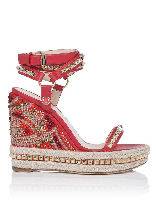 Sandals Wedge "Rouge"