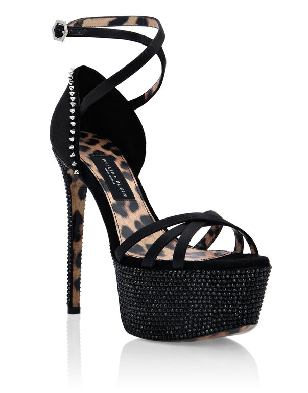 Crystal Platform Sandals