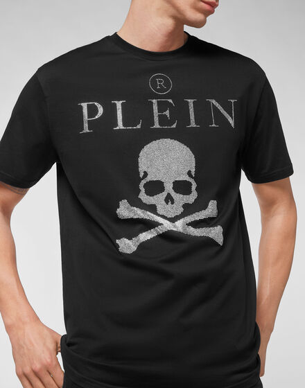 T-shirt Round Neck SS Crystal Skull with Crystals