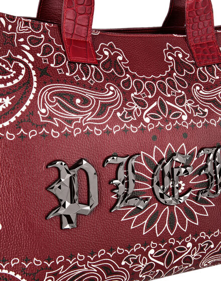 Leather Handle Bag Paisley Gothic Plein