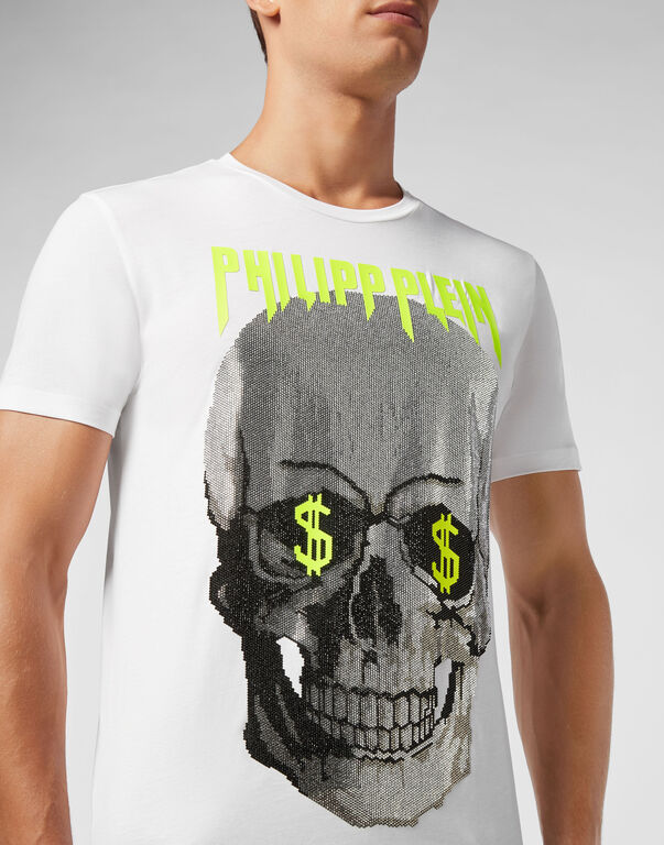 T-shirt Round Neck SS Skull strass