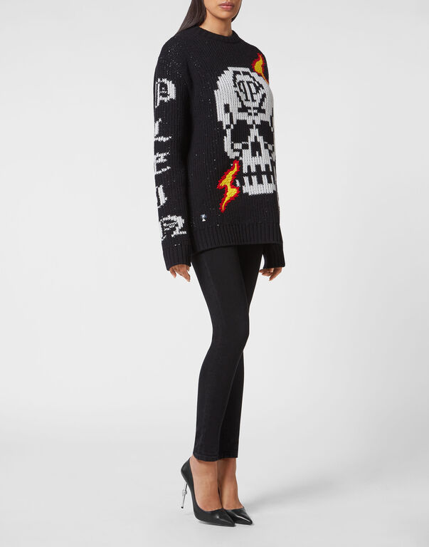 Round Neck Pullover LS Skull Round Neck Pullover LS Skull