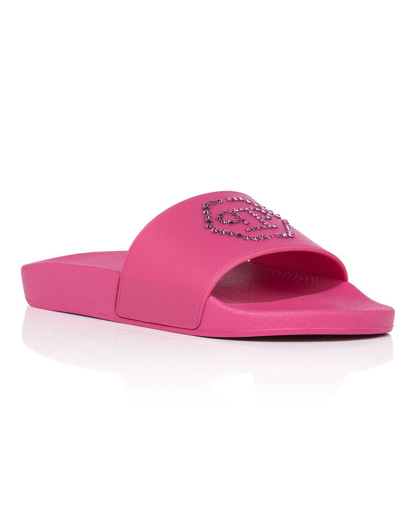 Flat gummy sandals "Croisette"