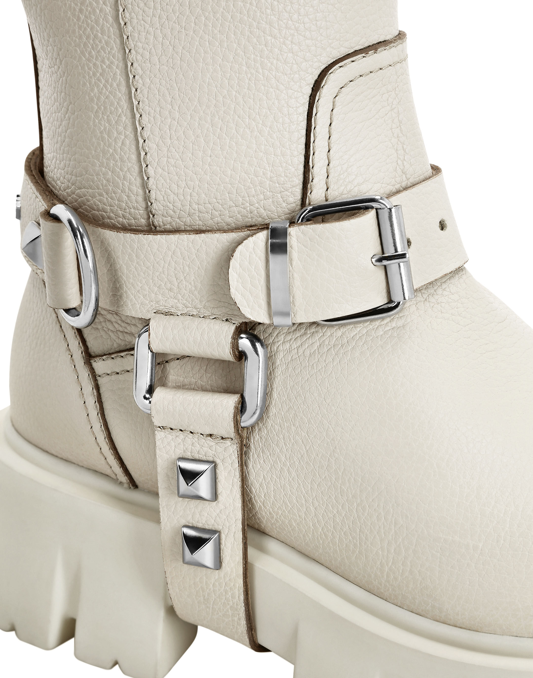 Studded top biker boots