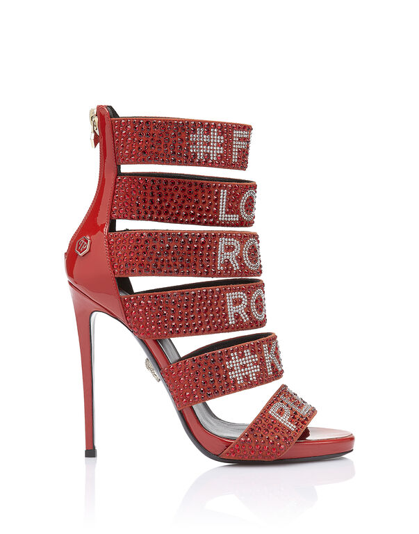 Sandals High Heels "Loves rock and roll"