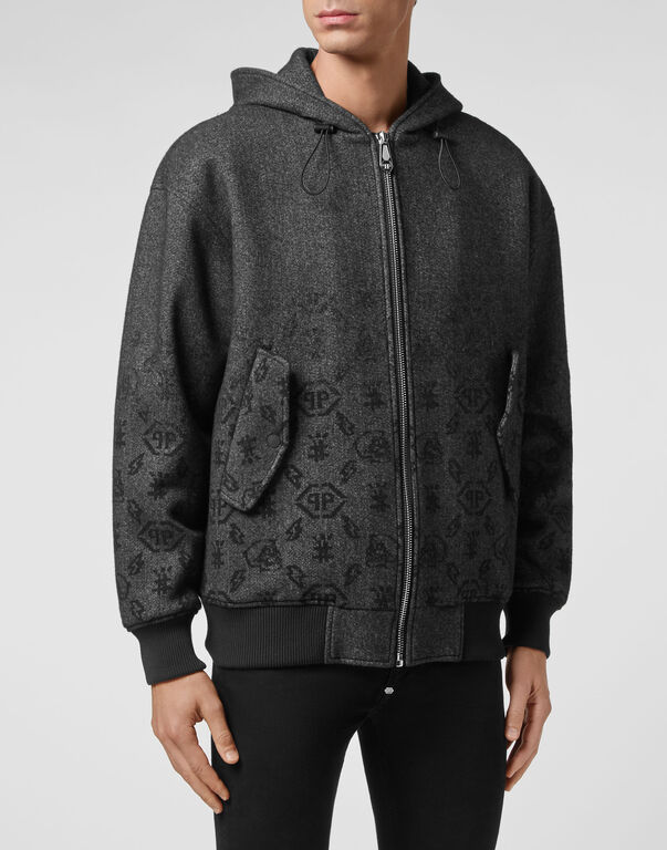 Hoodie Bomber Degradè Monogram