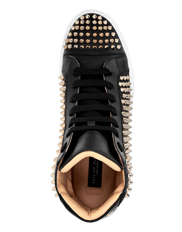 HI-TOP  STUDDED  SNEAKERS