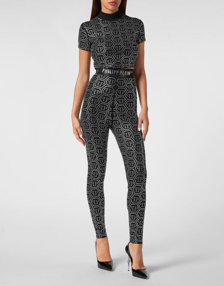 Leggings Monogram Strass