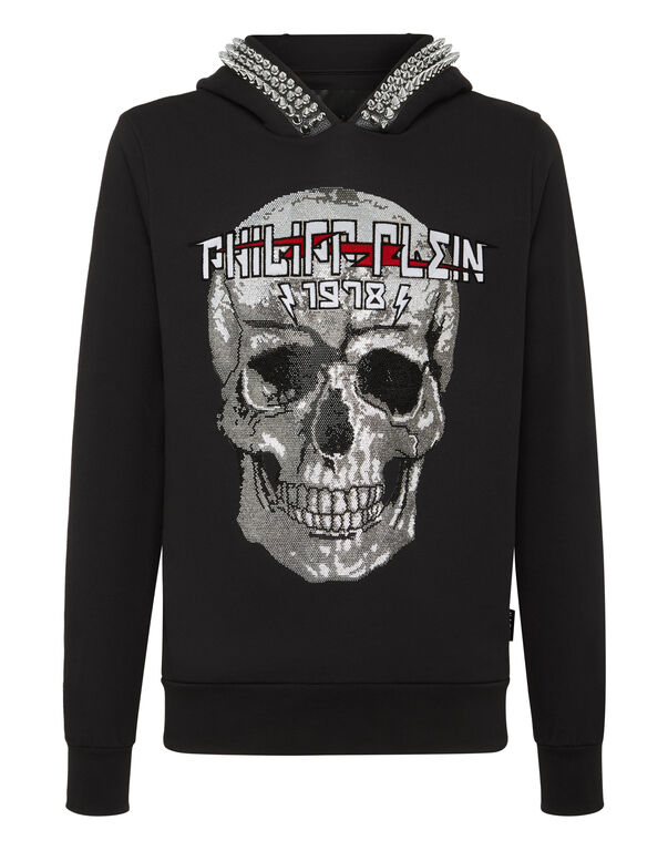 Hoodie sweatshirt Skull crystal