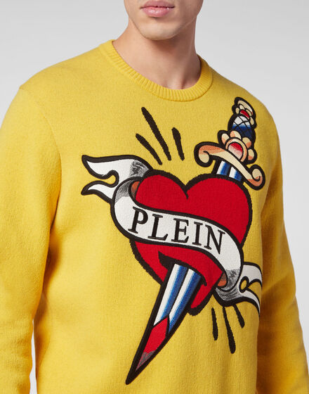100% WOOL Pullover Round Neck LS Love