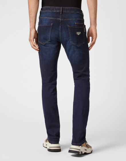 Denim Trousers Straight Cut Supreme Iconic Plein Basic Denim Trousers Straight Cut Supreme Iconic Plein Basic
