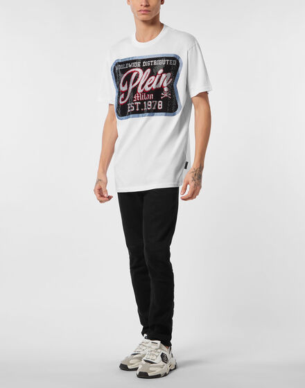 Round Neck T-Shirt Patch Plein Milan Round Neck T-Shirt Patch Plein Milan