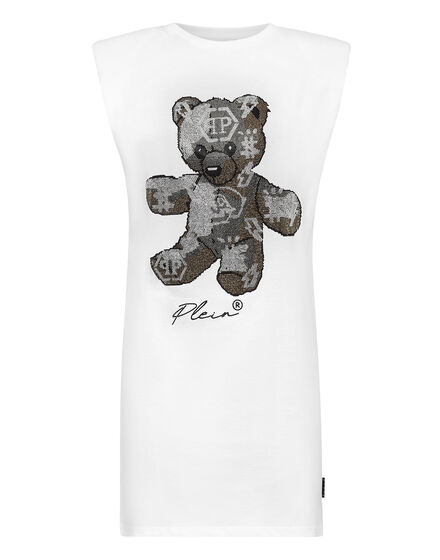 Sleeveless short dress Teddy Bear with Crystals