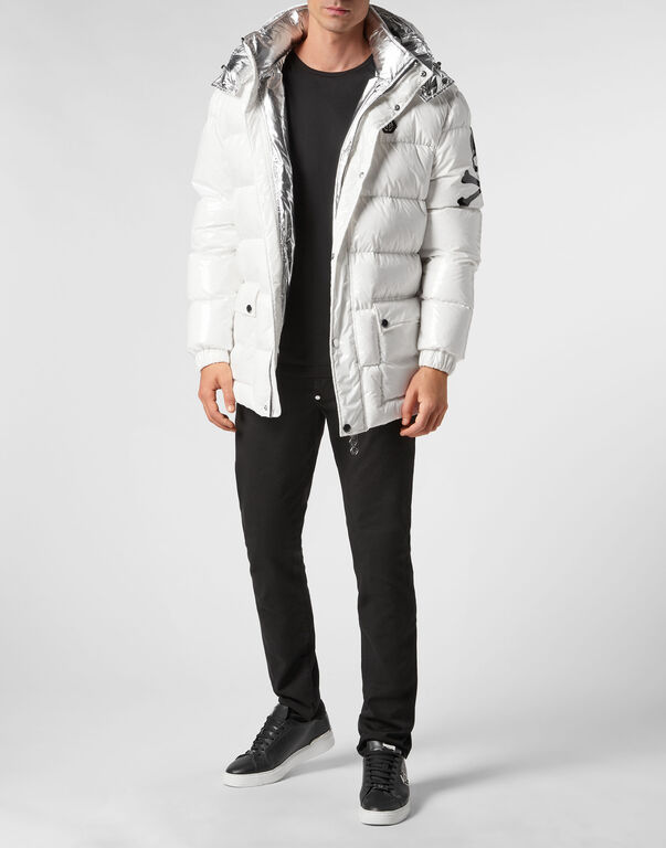 Nylon Puffer Jacket Skull&Bones