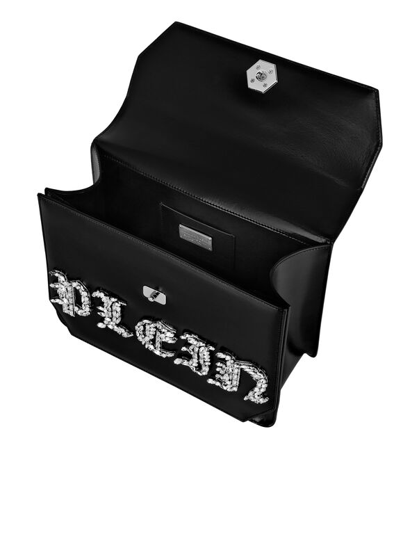 Superheroin Large Handle Bag Plein Stones