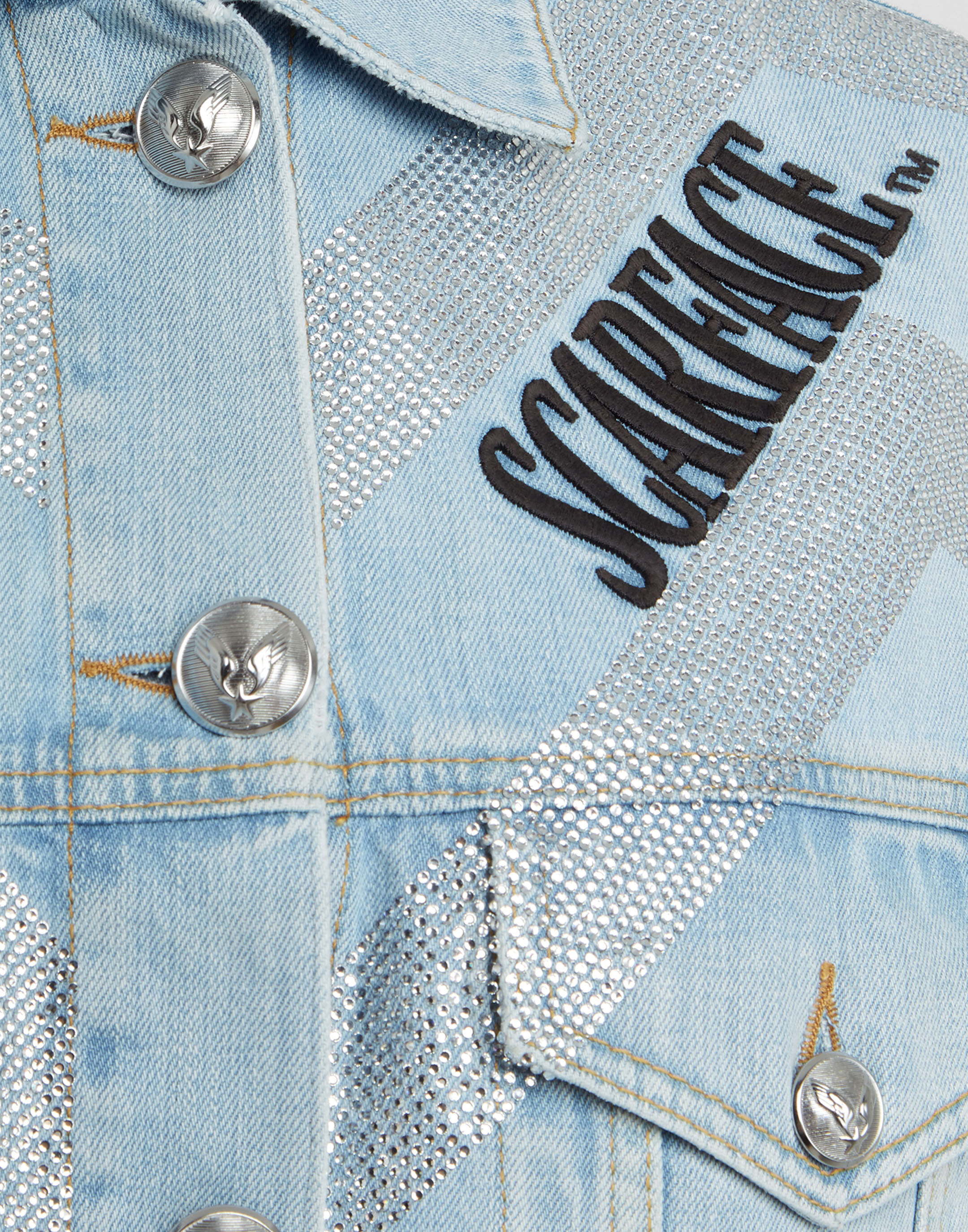 Denim vest Scarface Philipp Plein Outlet