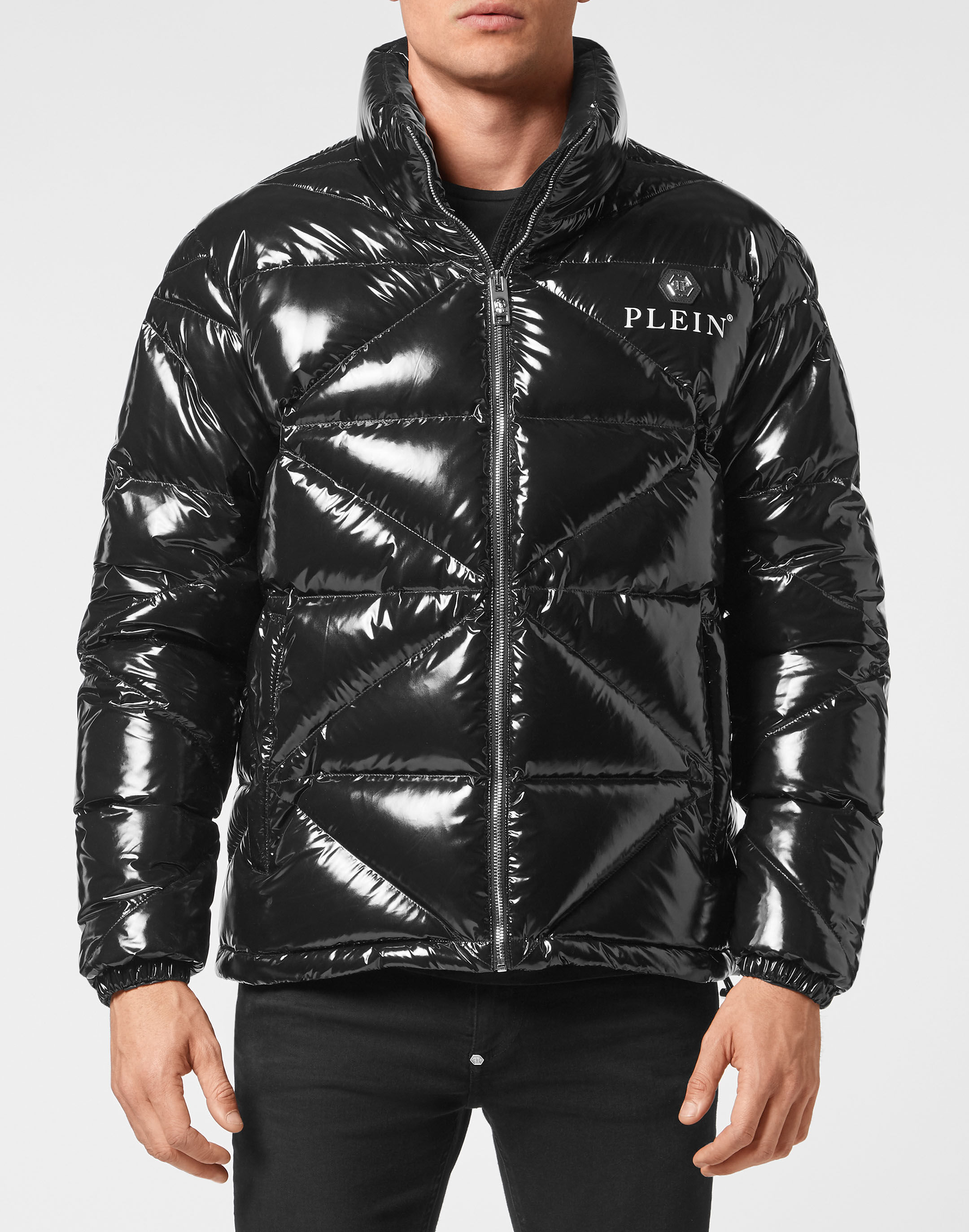 Quilted Down Jacket Hexagon Philipp Plein Outlet
