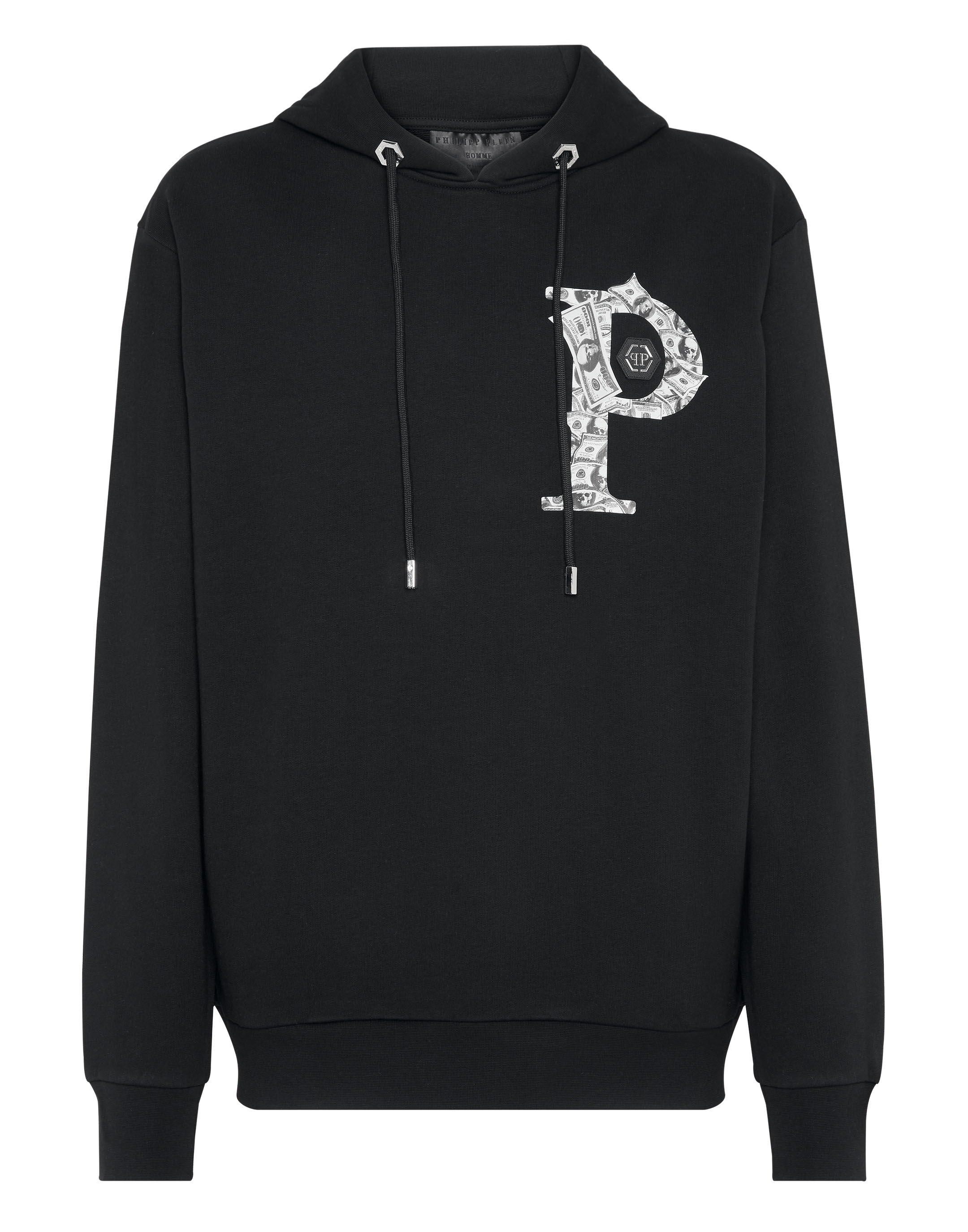 パーカー・フーディ Philipp Plein Oversized Black Sweatshirt Hoodie sweatshirt Money | Philipp Plein Outlet