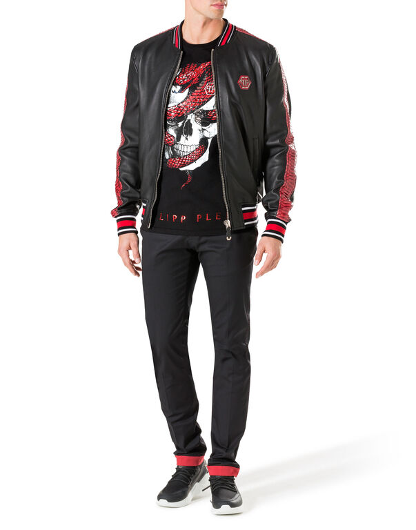 Leather Bomber Reginald Philipp Plein Outlet