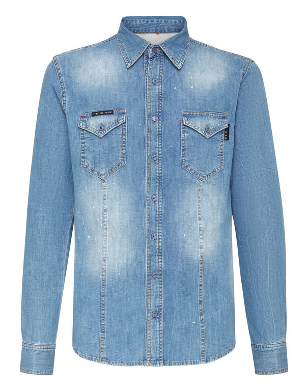 Denim Shirt Ls Gothic Plein