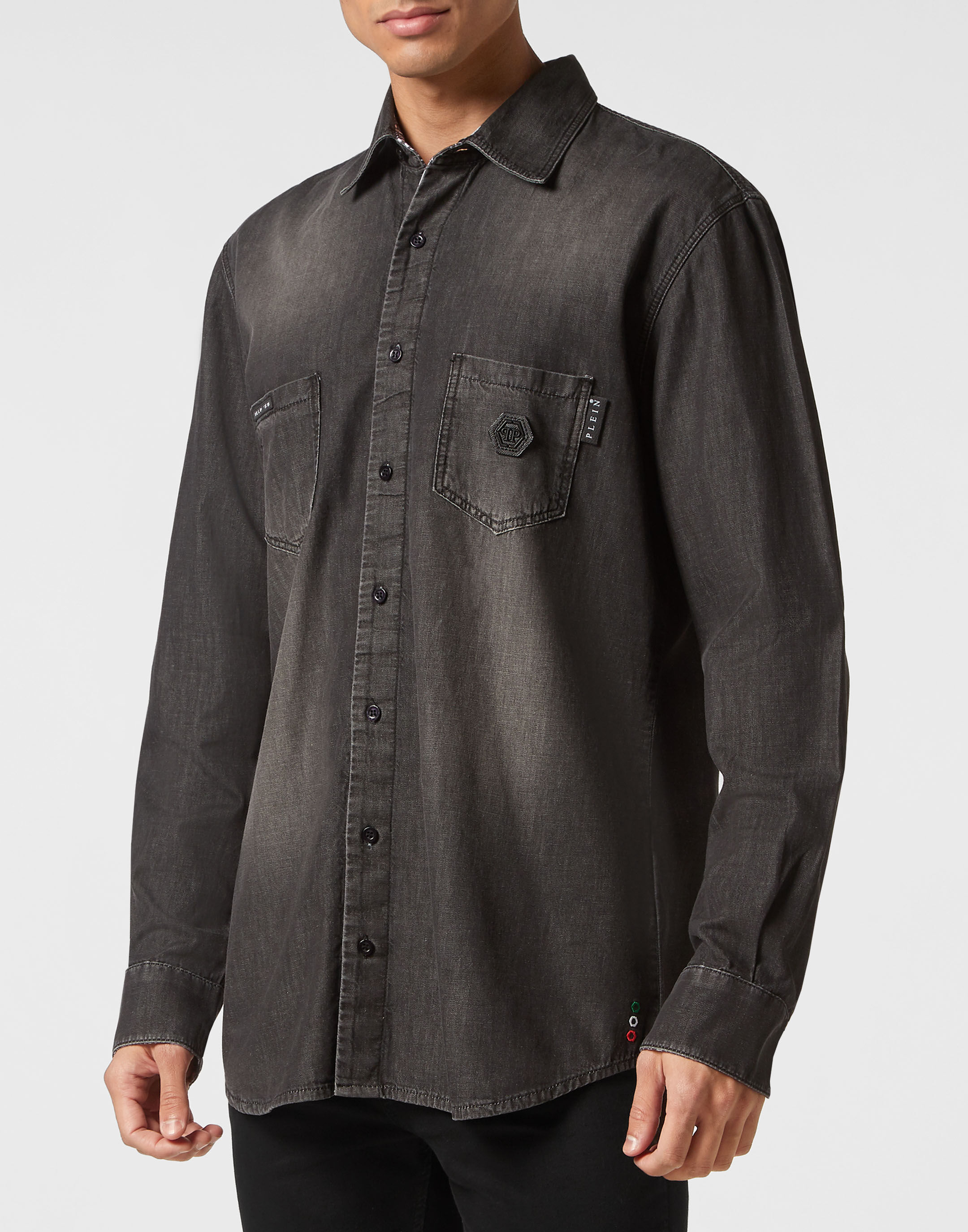 Saint laurent denim shirt cheap