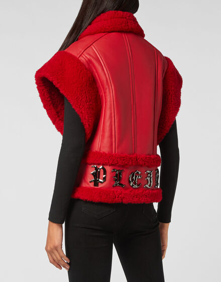 Shearling Sleveless Vest Gothic Plein