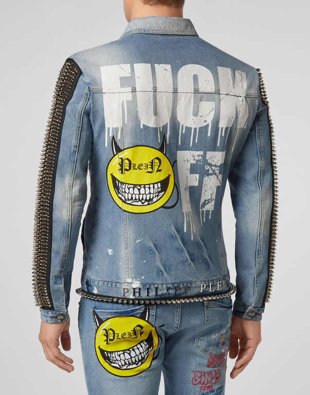 Denim Jacket Evil Smile