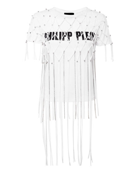 T-shirt Round Neck SS Net Crystal Touch