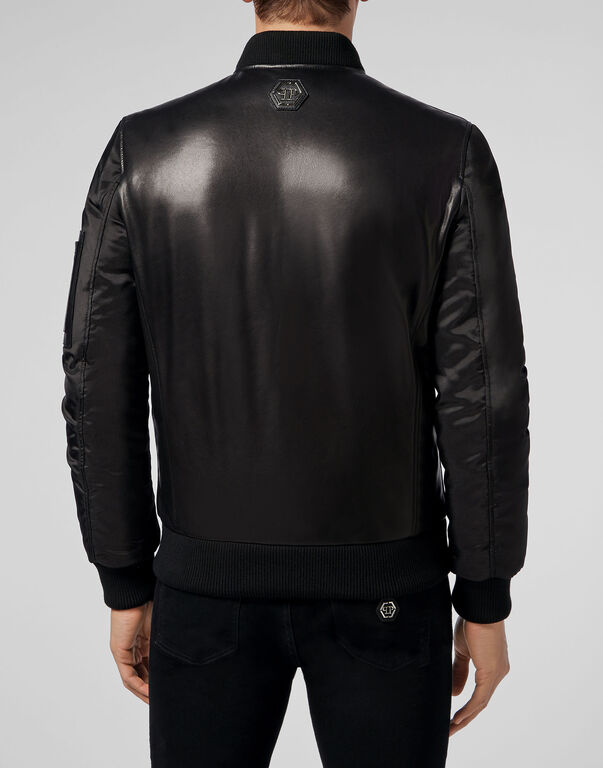 Leather Bomber Skull