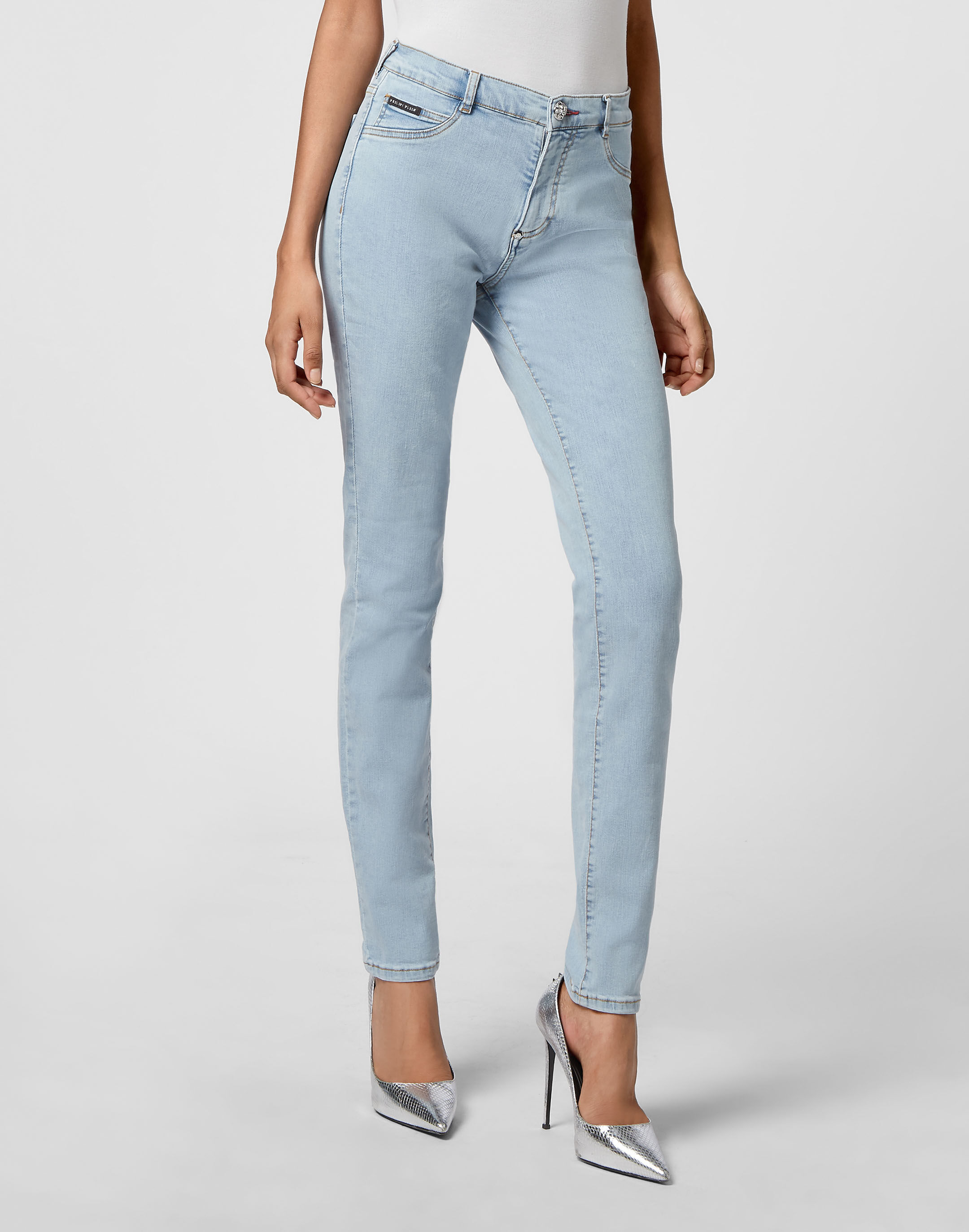Denim High Waist Jegging Philipp Plein Outlet
