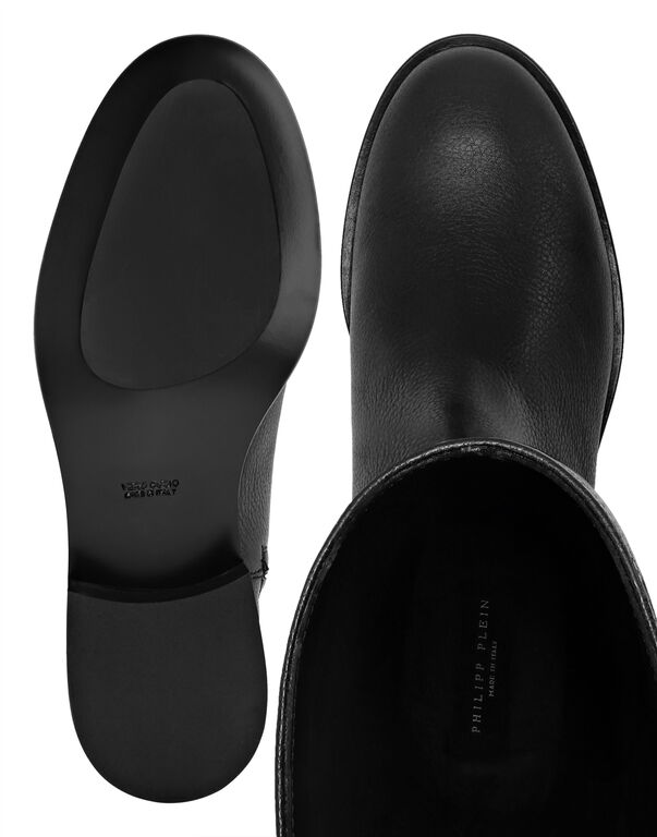 Leather Lo-Heels Mid Boots Monogram