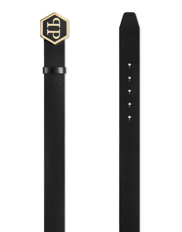 Leather Belt Hexagon