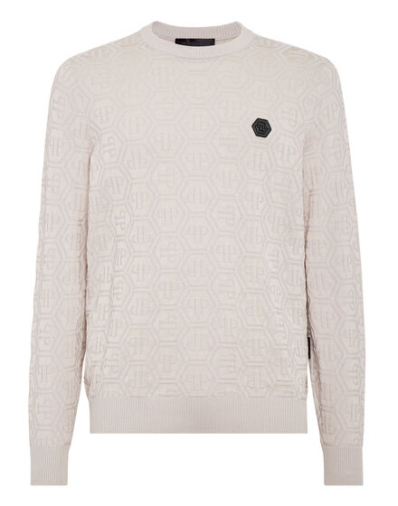 Silk/Wool Pullover LS Monogram Silk/Wool Pullover LS Monogram