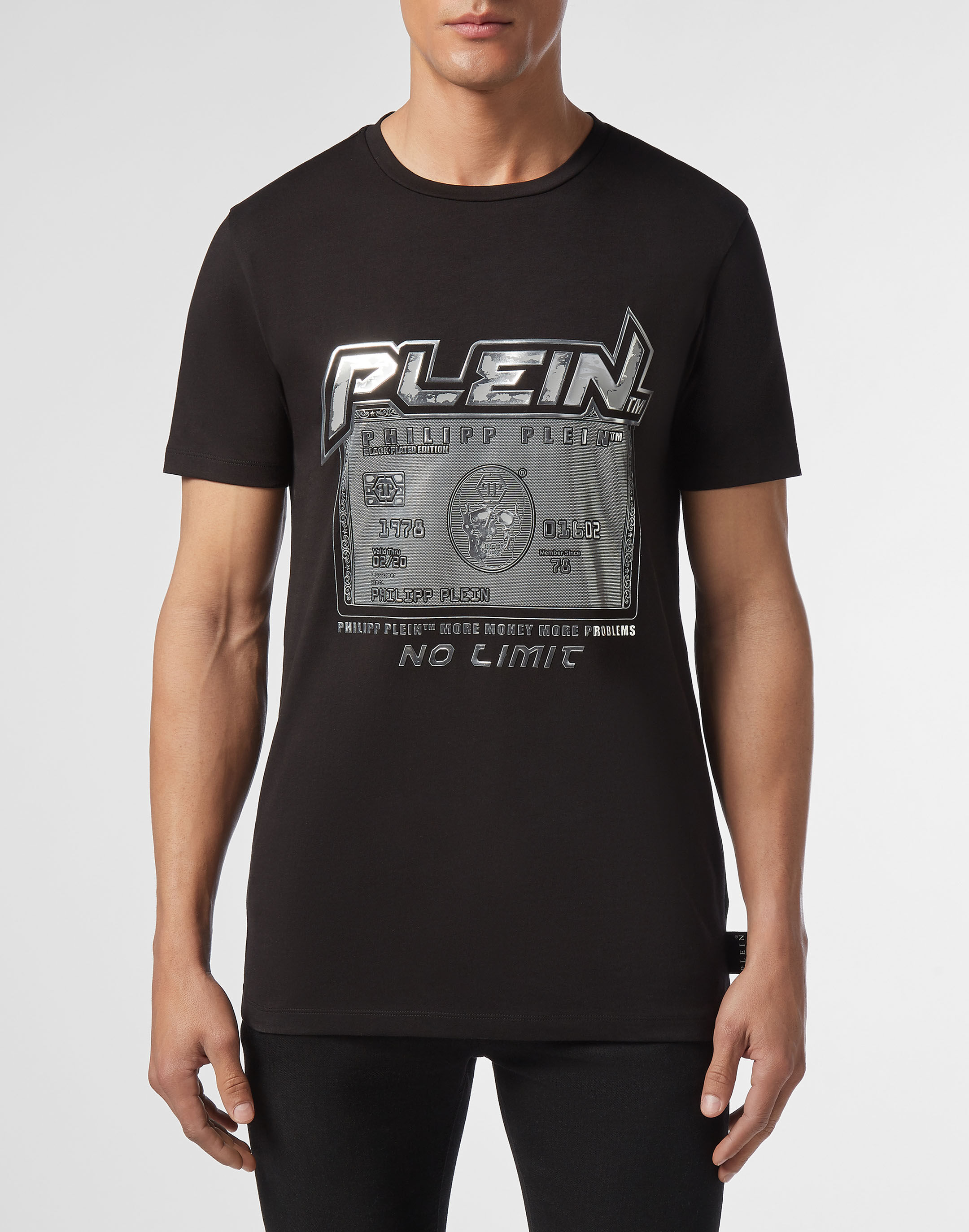 T shirt Platinum Cut Round Neck Credit card Philipp Plein Outlet