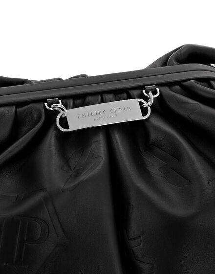 Leather Pillow bag Embossed Monogram