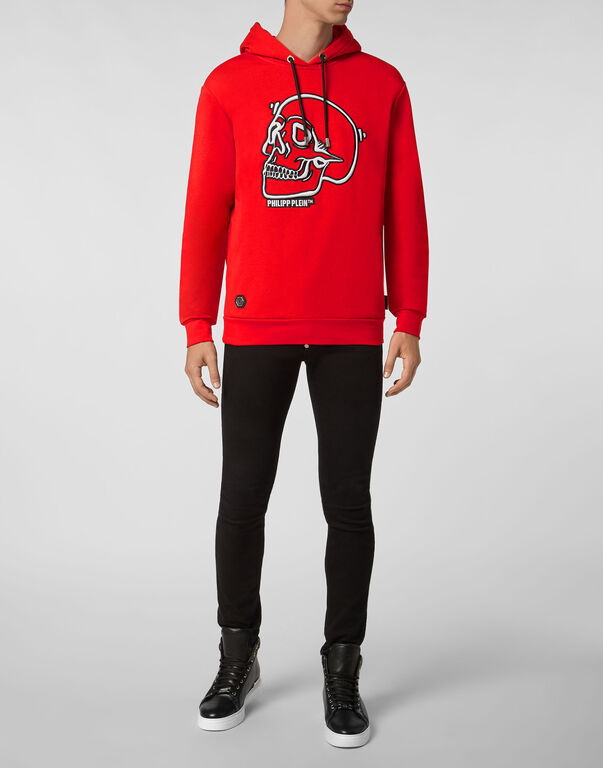 Hoodie sweatshirt Outline Skull