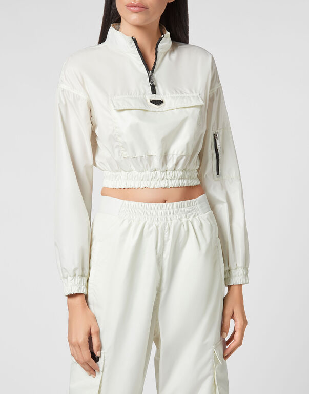 Nylon Jacket Mock Zip Iconic Plein