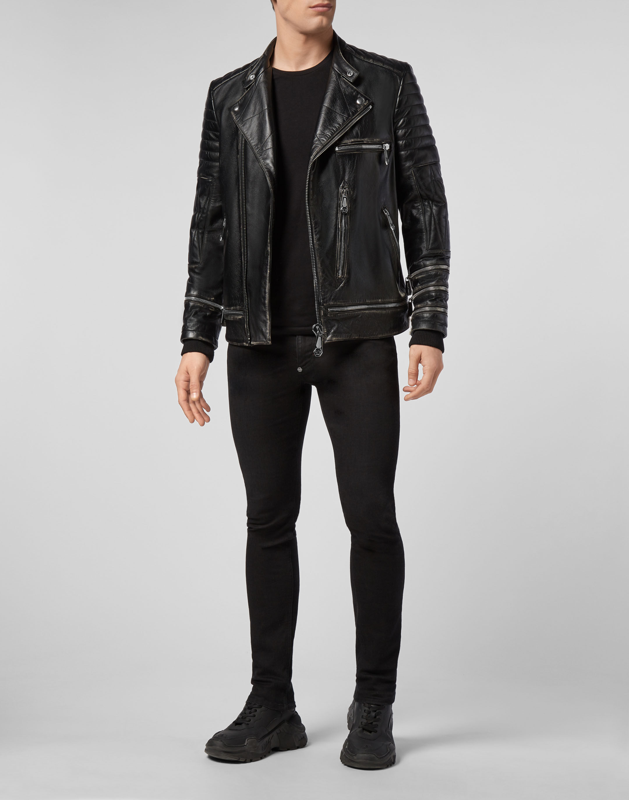 Philipp Plein Andere materialien jacke in Schwarz für Herren Herren Bekleidung Jacken Freizeitjacken