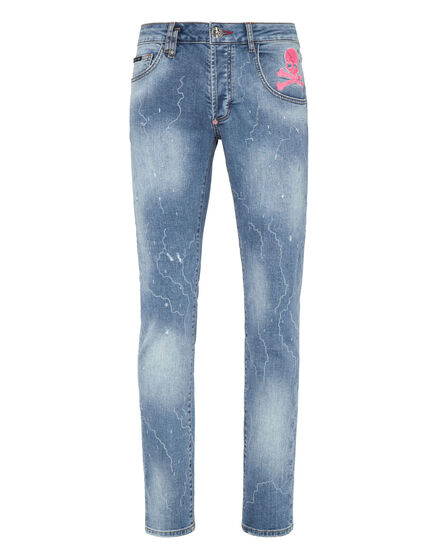 Denim Trousers Super Straight Cut Skull&Bones