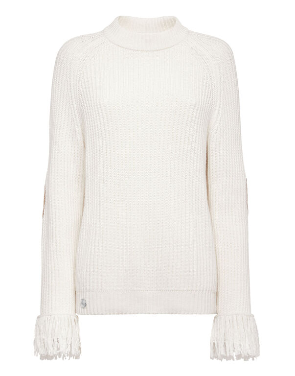 Cashmere 5 leisurewear Turtle Neck LS Embroidery Love Plein