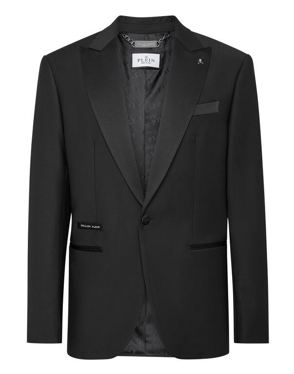 Wool Printed Blazer Skull