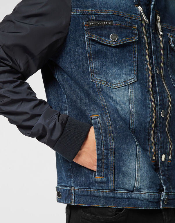 Composed Denim Zip Jacket College Composed Denim Zip Jacket College