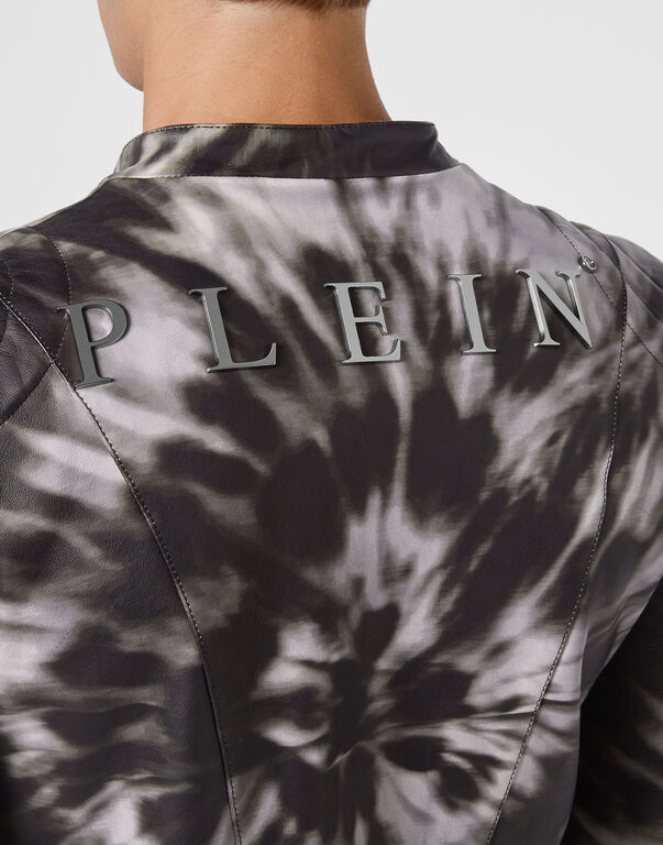 Leather Biker Tie dye