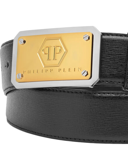 Leather Belt Hexagon