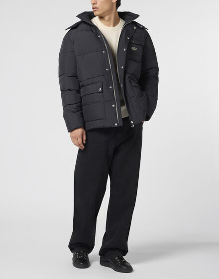 Nylon Puffer Jacket Gothic Plein