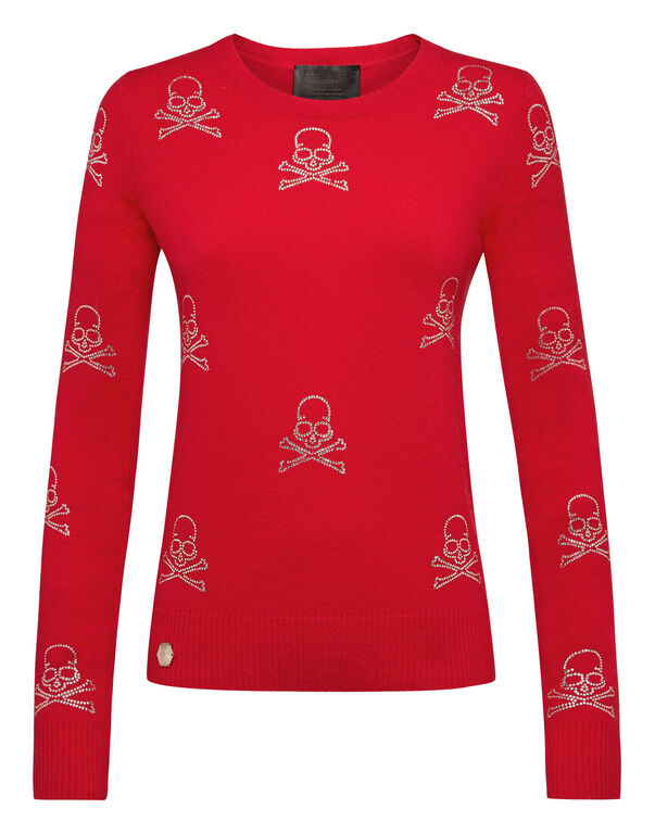 Pullover Round Neck LS Skull